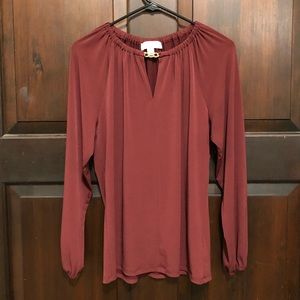 Michael Kors Maroon Long Sleeve